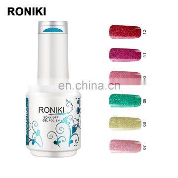 RONIKI OEM Factory Many Color Nail Gel Polish Manufacturer Cheap Gel Nail Polish UV Gel LED Lamp 30s Uvlamp 2mins Free Sample