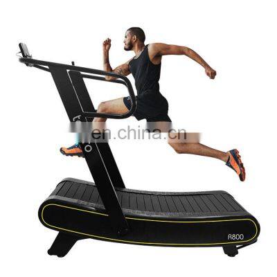 manual treadmill fitness semi-commercial curved  treadmill running machine curved Self-Powered treadmill for home use