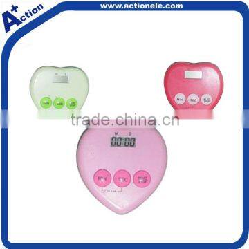 Heart Shaped mini digital countdown timer for promotional gift