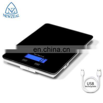 Wholesale USB Rechargeable Food Weighing LCD Display 5Kg Digital Electronic Kitchen Scale For Home