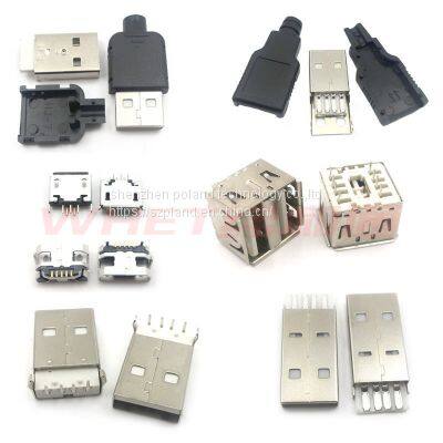 Mini USB Connector Micro Usb USB AF 2.0/3.0 USB BF USB Socket ，type-c ,MK5P, USB Data Cable Charging Plug Socket photo-3