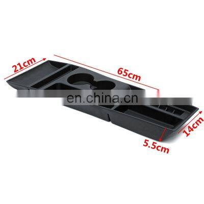 Silicone Black Car Center Console Storage Box for Tesla Model X / S 2012 2013 2014 2015 2016 2017 2018 Carbon Style Wooden Style