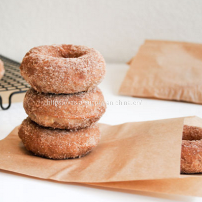 Custom logo design printed bleached kraft donut paper bag