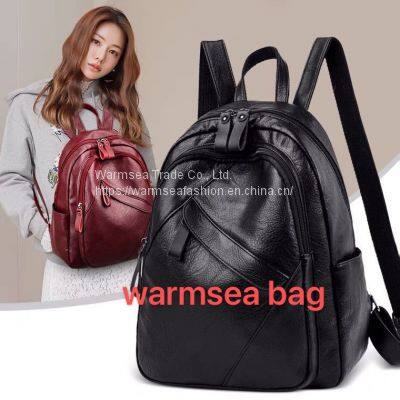Girls Mini Leather School Bags Students Backpacks College Bag photo-3