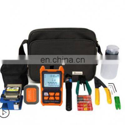 Fiber Optic FTTH Tool Kit With FC6S Fiber Cleaver Mini Optical Power Meter Wire stripper miller Clamp