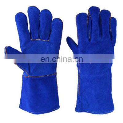 Blue Promotional Good Quality Safety Glove Mining Working Gloves Welding gloves