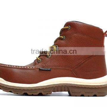 Fashion Yellow Full Grain Nubuck Leather Upper Industrial Safety Work Boots photo-6