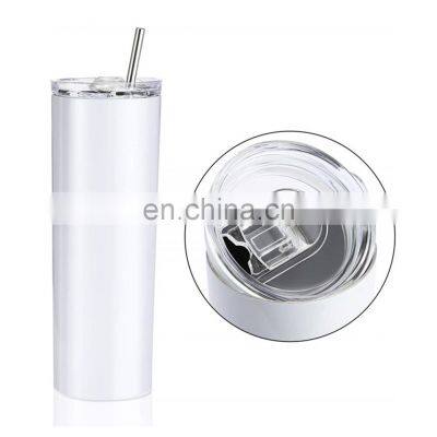 Stainless Steel 20oz Tumblers, Double Wall Insulated Straight Water Cup Wine Sublimation Tumbler With Lids And Straws/