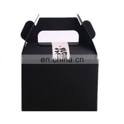 Custom food cupcake folding paper box with handle cake gift food packaging