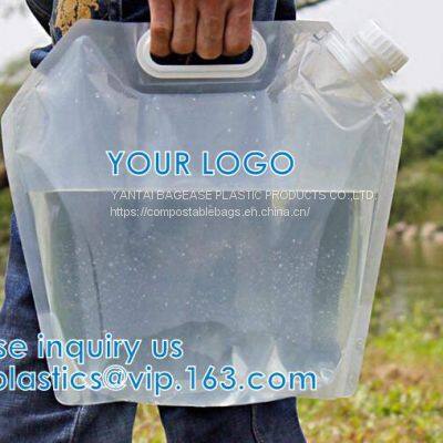 Portable Water Storage Jug, Water Carrier, Foldable Canteen, Outdoors BBQ Camping Hiking photo-2
