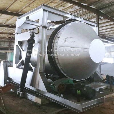 Tilting rotary furnace for smelting copper, iron and aluminum