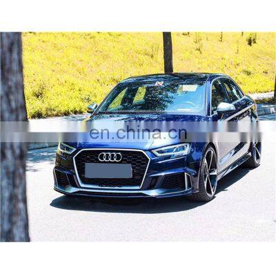 Runde Top Quality For 2017-2019 Audi A3 S3 Upgrade RS3 Front Bumper Front Grille Body Kit