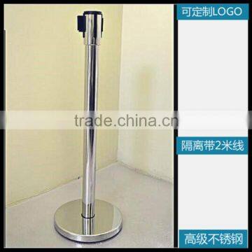 Stainless Barriers stand with retractable belt