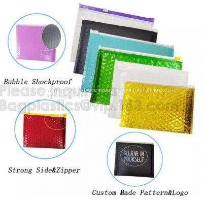 Recyclable Reusable PE Bubble Zipper Bag Slider Bag For Cosmetic Lash Goods Package US Free Shipping Cosmetic Makeup photo-4