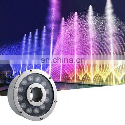 304 Stainless Steel IP68 Waterproof Underwater Lighting DC 12V 24V 36W RGBW LED Fountain Lamp