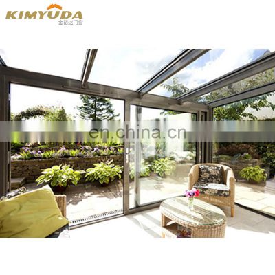 aluminum frame outdoor glass house free standing insulated customized sun room