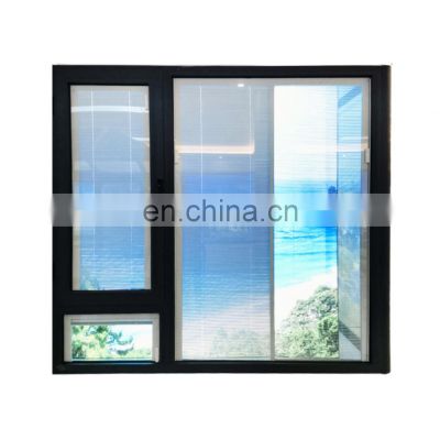 Glass built-in shutter doors and windows aluminum casement window energy conservation and Easy to clean