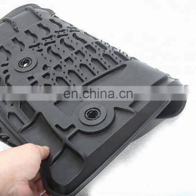 4 Door Floor Slush Mats With Tire Tread Pattern Car Floor Boot Mat for 14-17 Jeep Wrangler JK 4x4 Offroad Accessories photo-5