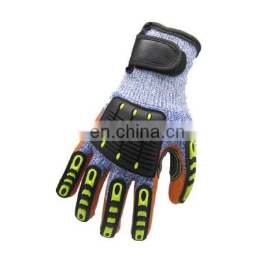 Finger Protector Protective HPPE Nitrile Coated Cut Resistant Level 5 Working Hands Impact Safety Gloves