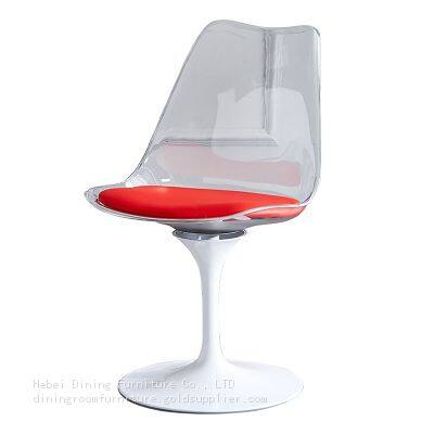 Transparent Backrest Plastic Chair with Colorful Cushions DC-P03PY