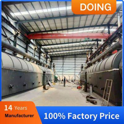 Factory Price Full Automatic 10-15 Tons PLC System Used Tire Rubber Pyrolysis Plant for Waste Plastic Recycling Fuel Plant photo-3