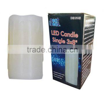 led candle single 3*8 inch