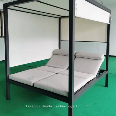 multi function aluminum daybed sun lounger pergola