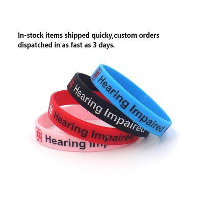 High Quality Souvenir Debossed Cheap Rubber Bands Event Logo Wristband, Silicone Bracelet for Medicine