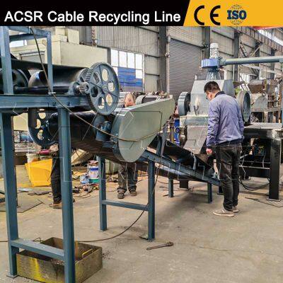 Broyeur de cables en aluminium Machine de recyclage de cables ACSR (Aluminum Conductor Steel Reinforced) Séparateur de fils ACSR
