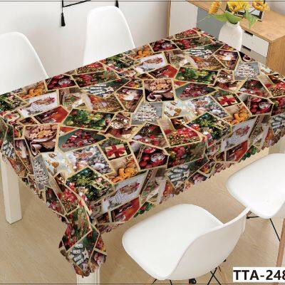 Hot Sell 2026 Decorative Home Kitchen Tablecloth Liquid Repellent and Stain Resistant Polyester Christmas Table Cloth photo-4