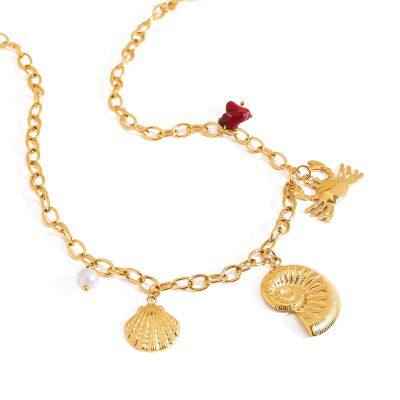 Collier de bijoux de mode en acier inoxydable mat et imperméable sur mesure pour la vente en gros