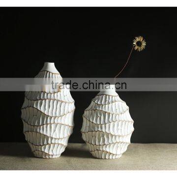 Minimalist modern creative crafts resin threaded plug vases resin vases Flower Garden Decoration