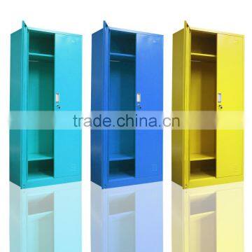 Best Selling Knocked Down Strcture No Folded Double White Door Wardrobe Closet photo-3