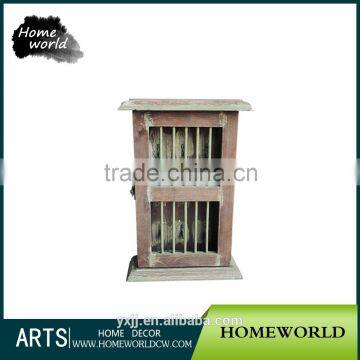 Shabby Chic European Fence Shape Wooden Display Key Cabinet