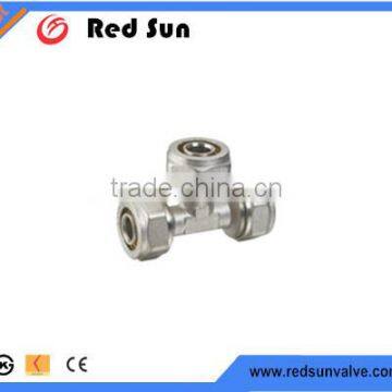 HR7180 factory manufacture forged brass water tee al-pex pipe plumbing fittings