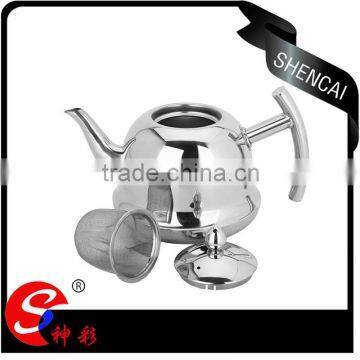 Stainless Steel Specialty Cookware TeaKettle wit tea infuser, Silver color