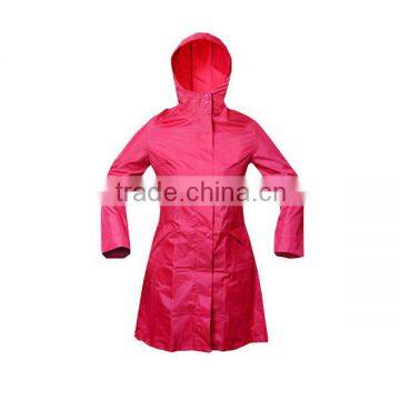 Ladies Hooded Wholesale Polyester Rain Coats