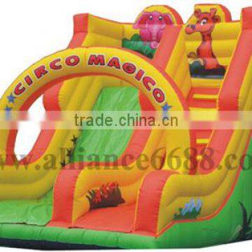 fresh orange color children inflatable slide