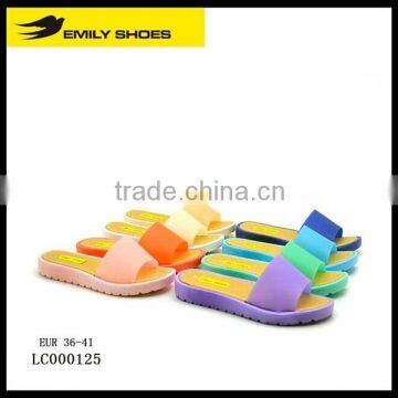 Latest design lady's candy color PCU slipper