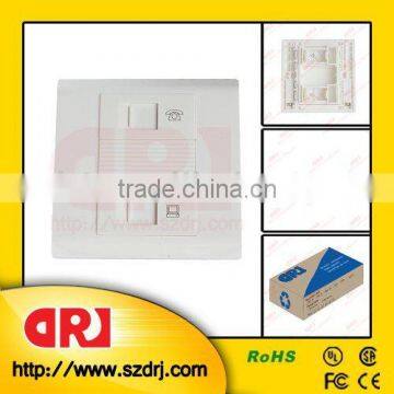 cat5e double ports network faceplate