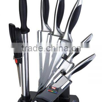 BLACK HANDLE STAINLESS STEEL 8PCS KITCHEN KNIFE SET