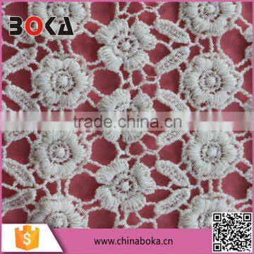 China wholesale cheap white water soluble lace fabric