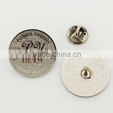 nickel plated logo lapel pin