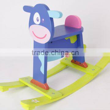 Wooden animal rocking horse toy for kids