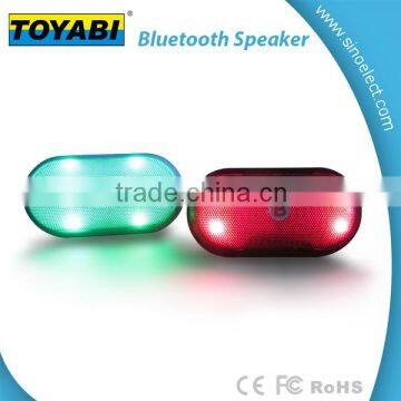 Mini pills bluetooth speaker with stereo FM radio LED light FM radio TF card 3 in 1 wireless function