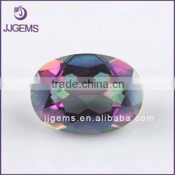 Factory Wholesale Natural Oval Shape Rainbow Mystic Topaz Gemstones