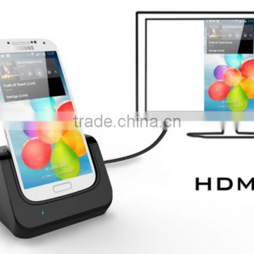 USB + HDMI Desktop Charger Cradle with Dock Mode for Samsung GALAXY S4 I9500