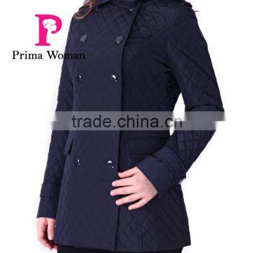 2016 Spring New Design Long Slim Fit Women Lapel Parka photo-6