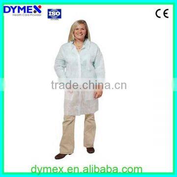 Non Woven Disposable PP Elastic Cuff Lab Coat