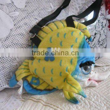 2012 last fashion cute stuffed bag toy sea animal triangle hanging fish